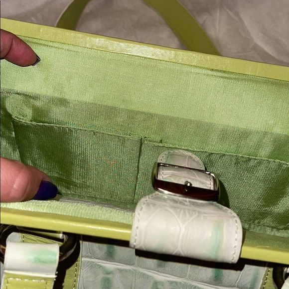 Sondra Roberts Faux Croc 🐊 Shoulder Bag Purse 💚 - Picture 11 of 14